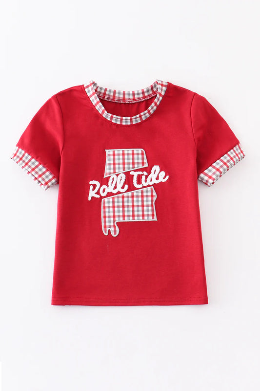 Boys Crimson Alabama Roll Tide Embroidered T-Shirt