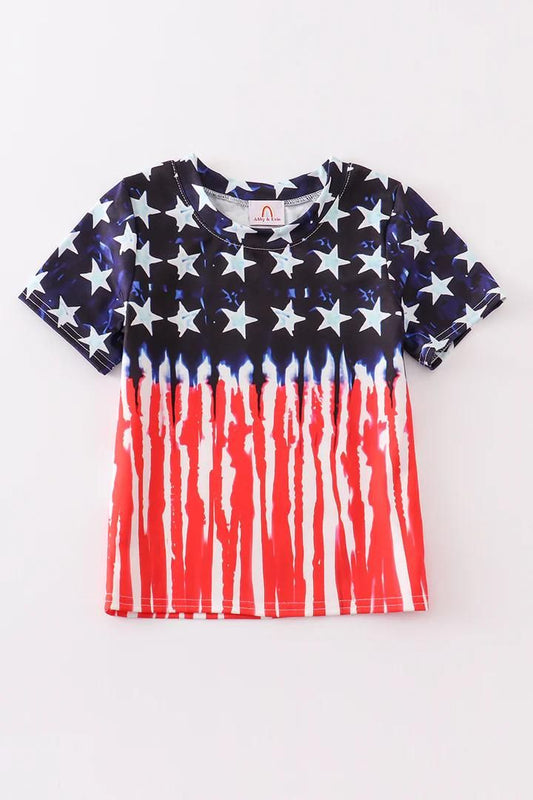 Boys Star-Spangled Banner Graphic Tee - Red, White & Blue Pride